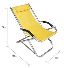 VERDELOOK Formentera, Sedia Sdraio oscillante 90x60x73 cm, Giallo, per arredo Esterni