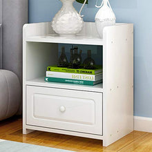 Comodini Bianco con Cassettiera, Tavolino in Legno Modern Simple Bedroom Night Stand Storage Unit MDF (Dimensioni : 1 Drawer)