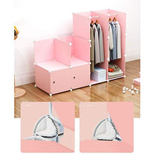 WCY Armadio Assemblato Armadio Assemblaggio Semplice Armadio Assemblaggio Armadio per stoccaggio Singolo Armadio (Rosa) Guardaroba Combinato (Dimensioni: 147x47x165cm) yqaae (Size : 147x47x147cm)