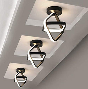 Goeco Plafoniera LED, Lampada da Soffitto 22W, Lampadario LED decorativa per Balcone Guardaroba Corridoio, Luce bianca calda 3000K