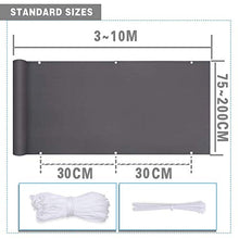Frangivista per Il Balcone 70x600cm Resistente a Los rayos UV Tenda Frangivento da Balcone Facile Manutenzione con Fascette e funi per Ringhiera Protezione Balcone Antracite