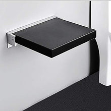 Sgabello Pieghevole all'Ingresso, Scarpe Che Cambia, Scarpe sulla Porta, Sedile a Muro, Due Stili Pieghevoli e Due Colori, Materiale in Pelle Resistente (Color : Black Down)