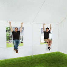 TecTake 403260 Gazebo da Giardino, 100% Impermeabile, Resistente ai Raggi UV, Quattro Elementi Laterali, 600x400x315cm, Bianco