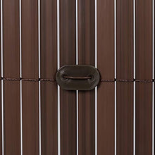 SONGMICS GPF096B Canniccio Frangivista in Plastica, Paravista per Recinzione di Giardino Terrazza Balcone, 2 Rotoli (0.9 x 3 m), Paravento con Costole Rinforzate, Marrone, 0.9 x 6 m