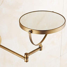 SGSG Specchio per Il Trucco Specchio cosmetico in Rame Montato a Parete, Specchio bifacciale Antico per Bagno/Camera da Letto Specchio di Bellezza