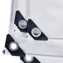 DFREW Heavy Duty Bianco Impermeabile Tarps Incatramata Sheet Ground Cover - 100% Resistente Ai Raggi Uv, Prova con Occhielli, 520G / M², Spessore 0,45 Mm Di Umidità,4Mx8M,4Mx8M