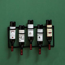23 Pollici Appeso Cremagliera del Vino semplicità Arte del Ferro Ristorante Bar Cantina Soggiorno Decorazione della Casa Cremagliera del Bicchiere di Vino 5 Bottiglia Dorato Nero