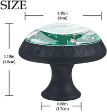 Motivo a stelle rosse retrò verde Pomelli per Porta Set di 4 Pomelli per Mobili Manopole per Cassetti Cucina Armadio Vetro