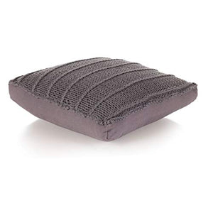 cangzhoushopping Cuscino da Terra Quadrato a Maglia Cotone 60x60 cm Grigio Casa e Giardino Arredo Cuscini Foderati