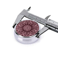 Contenitore rotondo per pillole con mandala rosa a 3 scomparti, in metallo, per medicina e vitamine, per viaggi all'aperto
