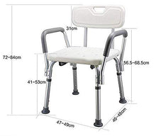 ABWYB Sedia da Doccia Antiscivolo Sgabelli da Bagno, Sgabello Schienale Bracciolo Bagno da Uomo Anziano Sgabello da Bagno per Donna Incinta Sgabello 0104
