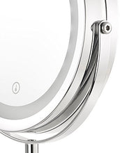 Sichler Beauty Specchio: Specchio cosmetico a LED, 2 superfici a Specchio, Pacco Batteria, Ingrandimento 3X / 7X (Specchio con Luce)