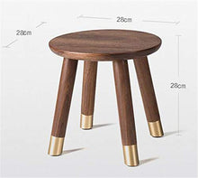 HBING Mobili Panca in Legno massello Sgabello Sgabello per Bambini Panca Scarpa Semplice Noce Nero Legno Sgabello da Salotto per Adulto Adatto per Giardino e Campeggio