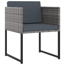 vidaXL Set Pranzo da Giardino 13 pz con Cuscini in Polyrattan Grigio