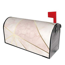 Zara Shimmer Metallic Soft Pink Gold - Copertura magnetica per cassetta postale per giardino, giardino, cortile, dimensioni standard, 53 x 45 cm