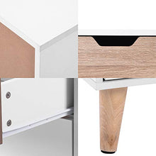 WGYDREAM Comodino Comodino con 5 Cassetti con Credenza con Gambe in Legno Cassettiera per Camera da Letto Bagno Soggiorno Vivaio