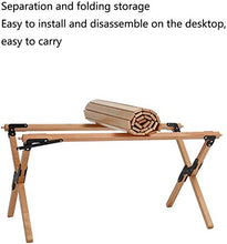 CASTOR Tavolo da Picnic all'aperto Tavolo Pieghevole all'aperto, Tavolo in Rotolo di Uovo in Legno, Tavolo Pieghevole Portatile, Auto-Guida Camping Home Barbecue Tavolo da Picnic BBQ Party Table