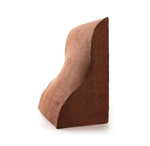Xufei Cuscino Schienale in Memory Foam Triangolare Letto Pillow by TV Letto Grande Studio Letto Pigro Cuscino Lavabile (Color : Brown)