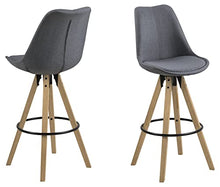 Amazon Brand - Movian Arendsee - Set da 2 sgabelli da bar, 55 x 48,5 x 111,5 cm, grigio