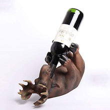 Elegante Semplicità Creativa Europea Retrò Vecchia Resina Simulazione Cervo Portabottiglie Casa Desktop Veranda Partizione Decorativa Armadietto Del Vino Artigianato Bar Ristorante Decorazione Marron