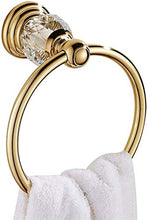 Ghelf Asciugamano da bagno in acciaio inox stile europeo Asciugamano Asciugamano Asciugamano in lega di zinco Accessori per il bagno e Base di cristallo Decorazione di lusso Gold Lucido Giacca Asciuga