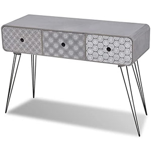 vidaXL Armadietto Laterale 3 Cassetti Grigio Cassettiera Madia Tavolo Consolle
