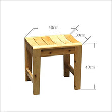 MGMDIAN Sgabello da Bagno Impermeabile Sgabello da Bagno Vecchio Uomo Panca in Legno massello anticorrosione per Adulti Sgabello Antiscivolo per Doccia Accessori da Bagno