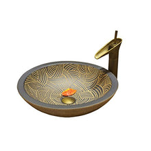 Lavabo creativo sopra lavabo da appoggio Lavabo in ceramica da bagno Ancient River Round Brushed (49x13cm) Lavandini bagno