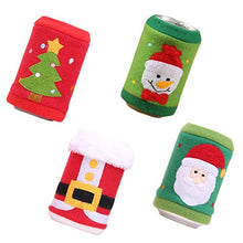 YARNOW 4PCS Coperchi per lattine di Birra di Natale Coperchi coibentati per lattine di Babbo Natale per bibite in lattina Bottiglia di Feltro