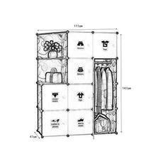 XuQinQin Armadio, assemblato Armadio, Armadio Montaggio Semplice e Pieghevole, plastica Telaio in Acciaio, Armadio, Letto Governo di immagazzinaggio Armadio (Size : 111x47x147cm)