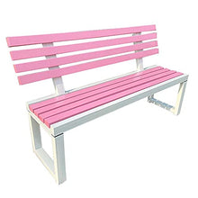GaoF Terrazza Parco panchina da Giardino Centro Commerciale Resto Fila sedie, Sedile da Esterno in Legno massello Sedile Panca in Metallo per 2-3 Persone, Sedia Portico Resistente alle