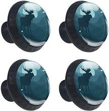 Silhouette Alci Sulla Notte Di Rolling Hills Pomelli per Porta Set di 4 Pomelli per Mobili Manopole per Cassetti Cucina Armadio Vetro