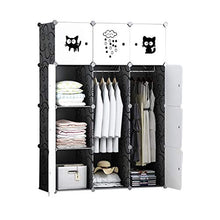 Guardaroba Armadio qualità plastica Armadio con Ante nell'affascinate Bianco Stabile e Facile da Montare FANJIANI (Size : 111x47x147cm(A))