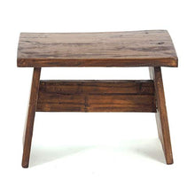 Design Delights - Sgabello Schemel 40 rustico, in mogano massiccio, 40 x 31 x 25 cm (larghezza x altezza x profondità), poggiapiedi, sgabello decorativo in legno