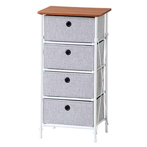 KSW_KKW Credenza con cassetti - Mobili Bagagli Torre unità for Camera da Letto, disimpegno, ripostiglio, Organizzazione Ufficio - Telaio in Acciaio, Legno Top (层数 Number of Layers : 4th Floor)