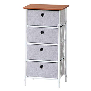 KSW_KKW Credenza con cassetti - Mobili Bagagli Torre unità for Camera da Letto, disimpegno, ripostiglio, Organizzazione Ufficio - Telaio in Acciaio, Legno Top (层数 Number of Layers : 4th Floor)