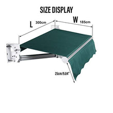 AAADRESSES Tenda Sole Retrattile per Esterni, Telo Giardino Tenda da Sole, Tenda Sole a Bilanciere Manuale, per Terrazza e Giardini All'aperto,3m*2m