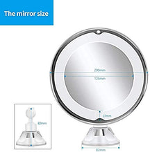 Specchio da vanità Portatile con luci 10x LED LED Beauty Beauty Beauty 360 Gradi Rotazione
