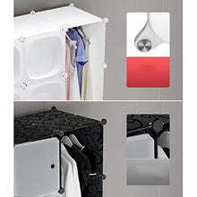 Armadio Plastica immagazzinaggio Pieghevole Guardaroba Semplice Assemblato Composizione (2 Stili) HAODAMAI (Size : 147x47x183cm(A))