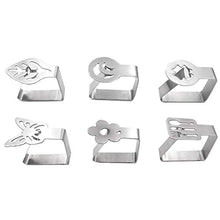 Cabilock 6 Pezzi Clip per Tovaglie Clip per Tavolo da Picnic Morsetti per Coperture per Interni per Esterni Morsetti per Tovaglie in Acciaio Inox Clip per Stoffa per Feste in Campeggio