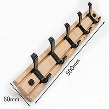 STZLY Appendiabiti Moda Legno Libero di punzonatura Hook Coat Rack Gancio del Gancio for la Camera da Letto Soggiorno o Guardaroba, Risparmiare Spazio Dimensioni: 5 Ganci