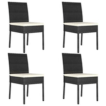 Tidyard Set 5 pz da Pranzo da Giardino in Polyrattan,Set da Giardino Tavolo e Sedie in Rattan,Set Tavolo e Sedie da Pranzo da Giardino Esterno,Tavolo Quadrato e 4 Poltrone in Rattan