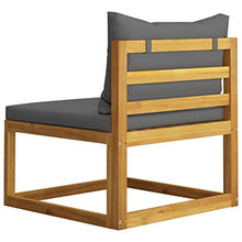 Tidyard 8 pz Set Divani Modulari Angolari da Giardino per Esterno in Legno Massello di Acacia con Tavolino e Penisola,Salotto da Giardino in Legno,Salotto da Esterno in Legno,Divano Angolare Modulare