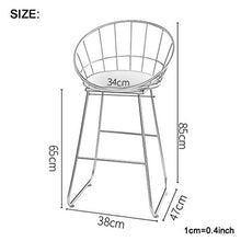 LLT Pratico Sgabello da bar Sgabello contatore Altezza Sgabello metallo 26/30 pollici industriale Patio Sgabello Kitchen coperta metallo all'aperto Bar Stool cuscinetto Peso 250 kg,Cuscino verde,Sedu