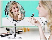 Specchio per trucco a led Specchio cosmetico da appoggio 5x Zoom, 6 pollici Specchio per trucco Specchio da tavolo con piedistallo per bagno Camera da letto, Specchio da barba Specchio cosmetico per c