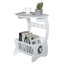 Comodino con cestello portaoggetti per computer portatile, comodino rotondo, divano letto, libreria, scaffale per casa, ufficio, soggiorno, comodino