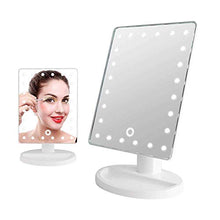Yuyanshop - Specchio cosmetico con schermo touch a 20 LED, con ricarica USB, specchio cosmetico con illuminazione, per casa, dormitorio e ufficio