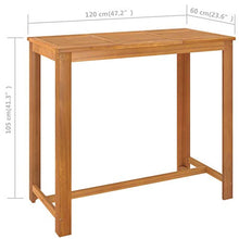 Tidyard 3/5/7 pz Set da Bar Cucina Classico in Legno Massello di Acacia,Set Tavolo e Sedie da Bar Legno,Set Tavolo e Sedie da Cucina Legno,Set Tavolo Rettangoalre e 2 Sedie con Schiena da Bar Legno