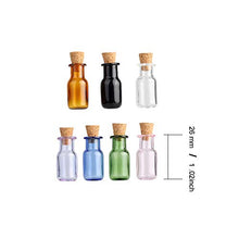 JIUYUE Mini bottiglie di vetro di colore carino bottiglie con sughero piccole bottiglie regalo minuscole fiale mix 7 colori