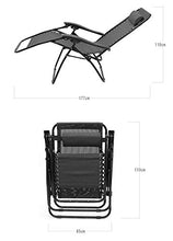 Sywlwxkq Pieghevole reclinabile Zero Gravity Patio Sedia a Sdraio Lettini da Giardino Giardino all'aperto Spiaggia Campeggio Prato Sedia Regolabile Set di 2